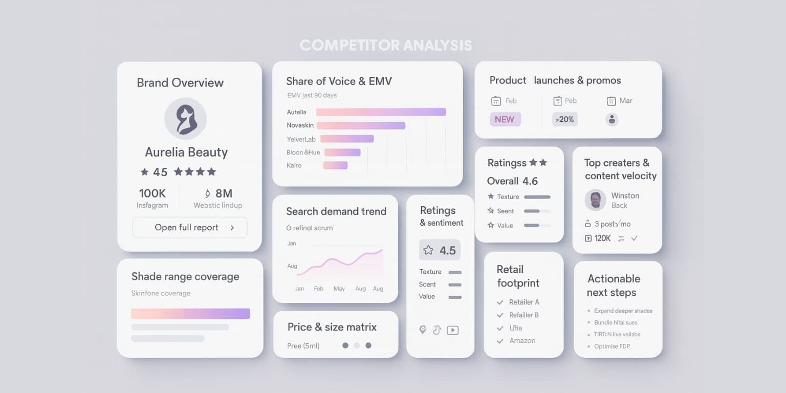 Competitor Analysis Reports - Market intelligence dashboard